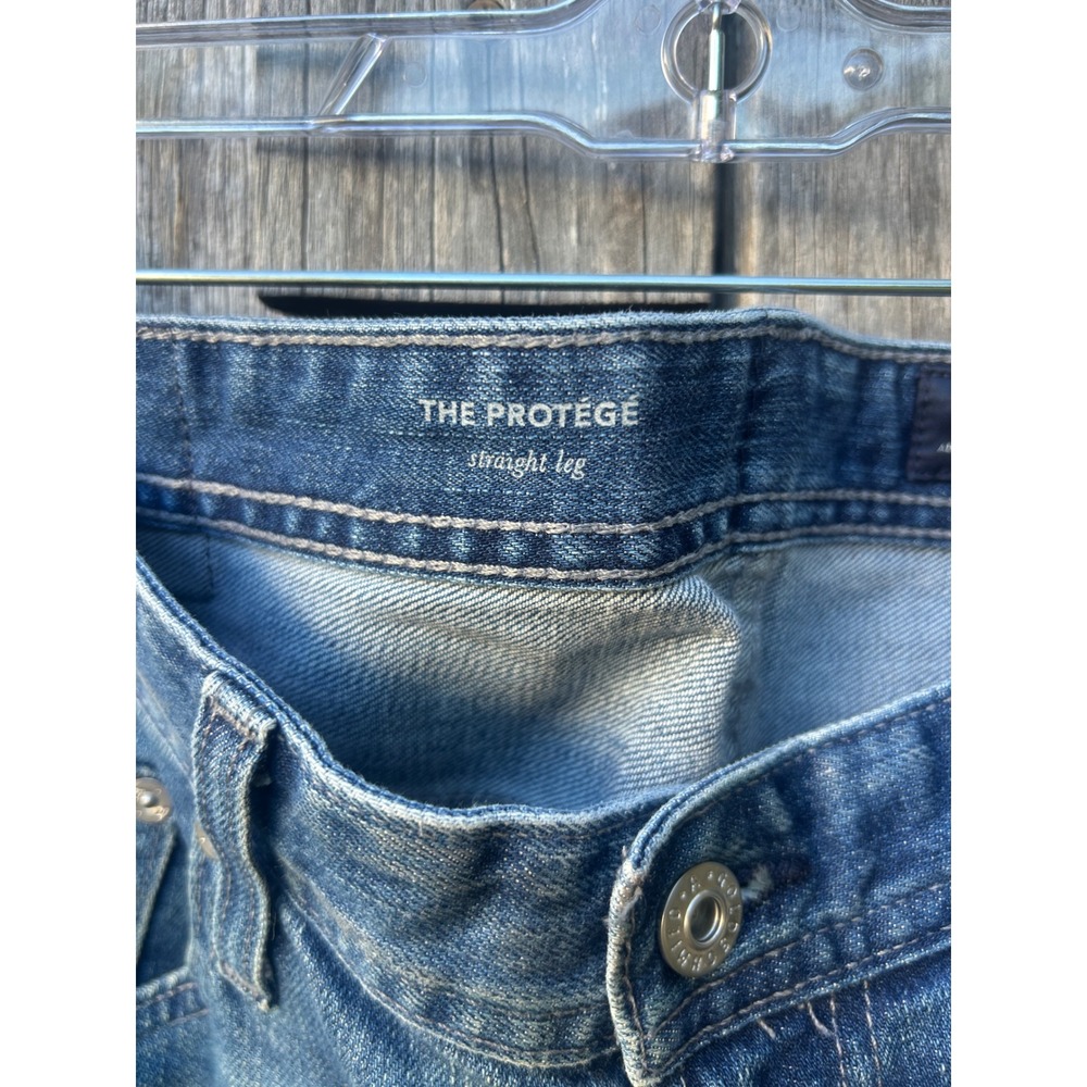 AG Adriano Goldschmied The Protege Straight Leg Men Jeans distressed Blue Denim - Picture 3 of 10